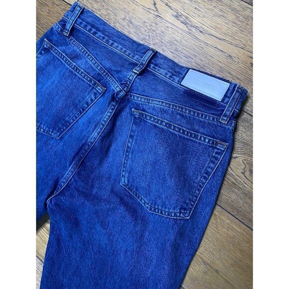 Re/Done Originals 80s Slim Straight Brisk Blue With Rips Womens Size 29 - Picture 11 of 14